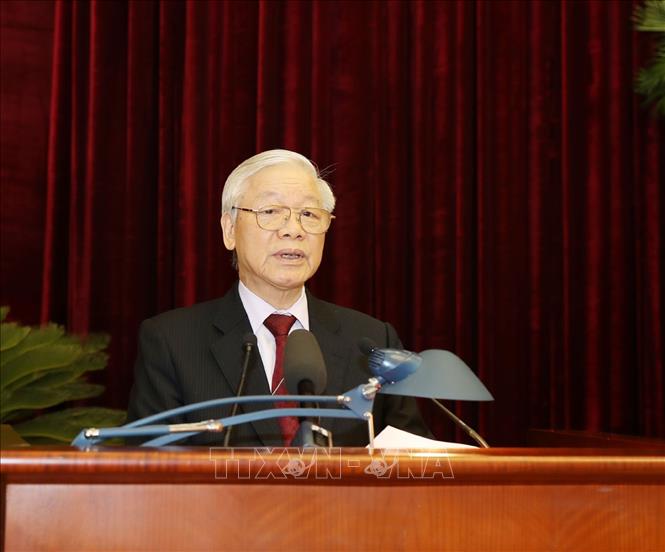 Tổng Bí thư Nguyễn Phú Trọng phát biểu khai mạc Hội nghị.