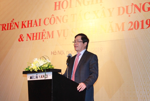 Đồng chí Phạm Viết Thanh - Bí thư Đảng ủy Khối Doanh nghiệp Trung ương phát biểu tại Hội nghị