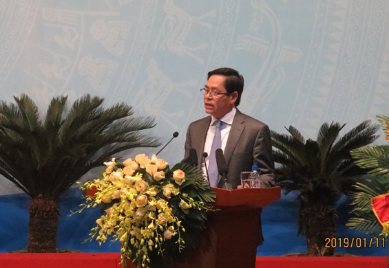 Đồng chí Phạm Viết Thanh - Bí thư Đảng ủy Khối Doanh nghiệp Trung ương phát biểu tại Hội nghị