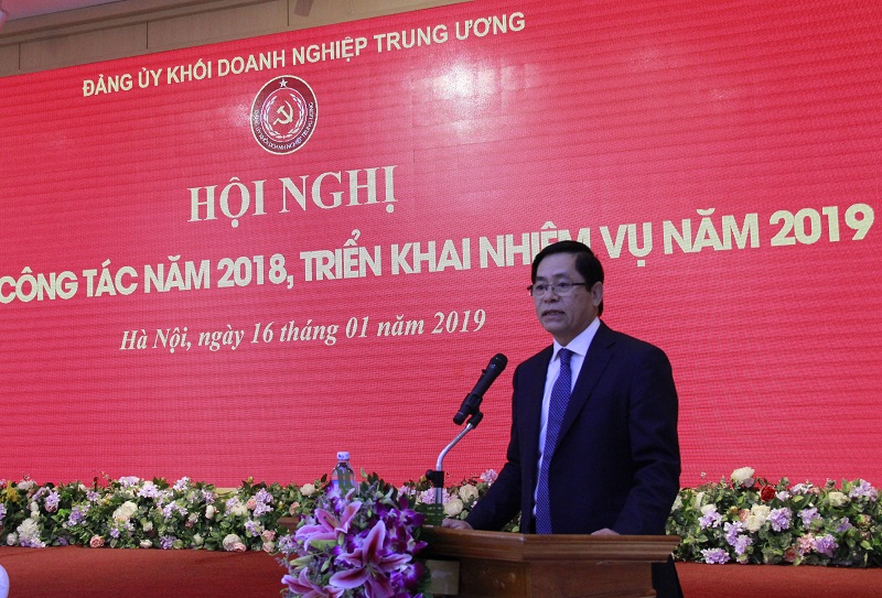 Đồng chí Phạm Viết Thanh - Ủy viên Trung ương Đảng, Bí thư Đảng ủy Khối Doanh nghiệp Trung ương phát biểu khai mạc Hội nghị.