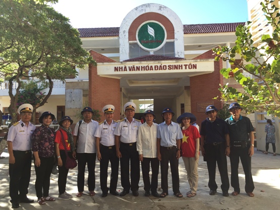 Công trình Nhà văn hóa trên đảo Sinh Tồn do Tập đoàn CN Cao su Việt Nam tài trợ xây dựng.