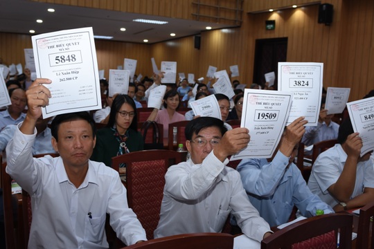 Đại hội biểu quyết thông qua các báo cáo, tờ trình tại Đại hội.