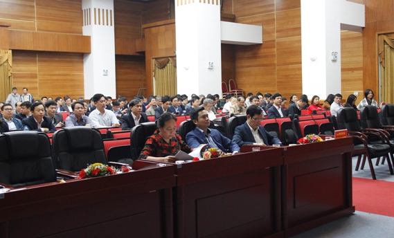 Các đại biểu tham dự Hội nghị tại điểm cầu 30 Phạm Hùng, Hà Nội.