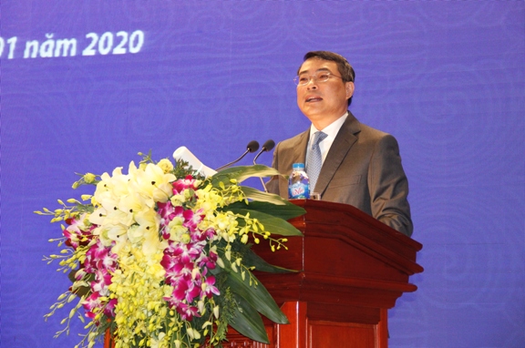 Thống đốc NHNN Lê Minh Hưng phát biểu tại Hội nghị.