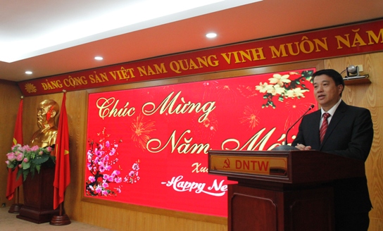 Đồng chí Y Thanh Hà Niê Kđăm - Bí thư Đảng ủy Khối Doanh nghiệp Trung ương gửi lời chúc mừng năm mới Canh Tý tới toàn thể cán bộ, công chức và nhân viên Cơ quan Đảng ủy Khối.