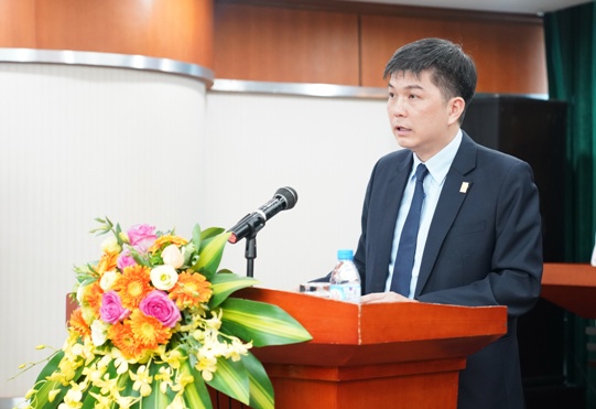 TS. Nguyễn Anh Đức - Bí thư Đảng ủy, Viện trưởng VPI đọc diễn văn chào mừng kỷ niệm 90 năm ngày thành lập Đảng Cộng sản Việt Nam (3/2/1930 - 3/2/2020).