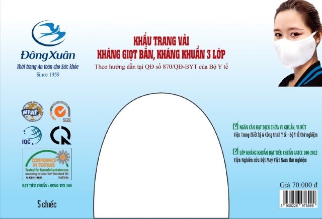 Tập đoàn Dệt May Việt Nam một lần nữa là đơn vị tiên phong sản xuất thử nghiệm và kiểm định thành công sản phẩm khẩu trang vải phòng dịch Covid-19 đáp ứng các tiêu chuẩn này.