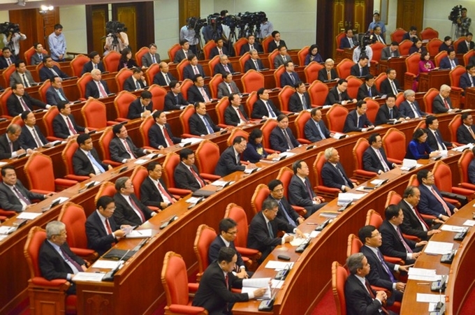 Hình ảnh tại Hội nghị Trung ương lần thứ 11, khóa XII.