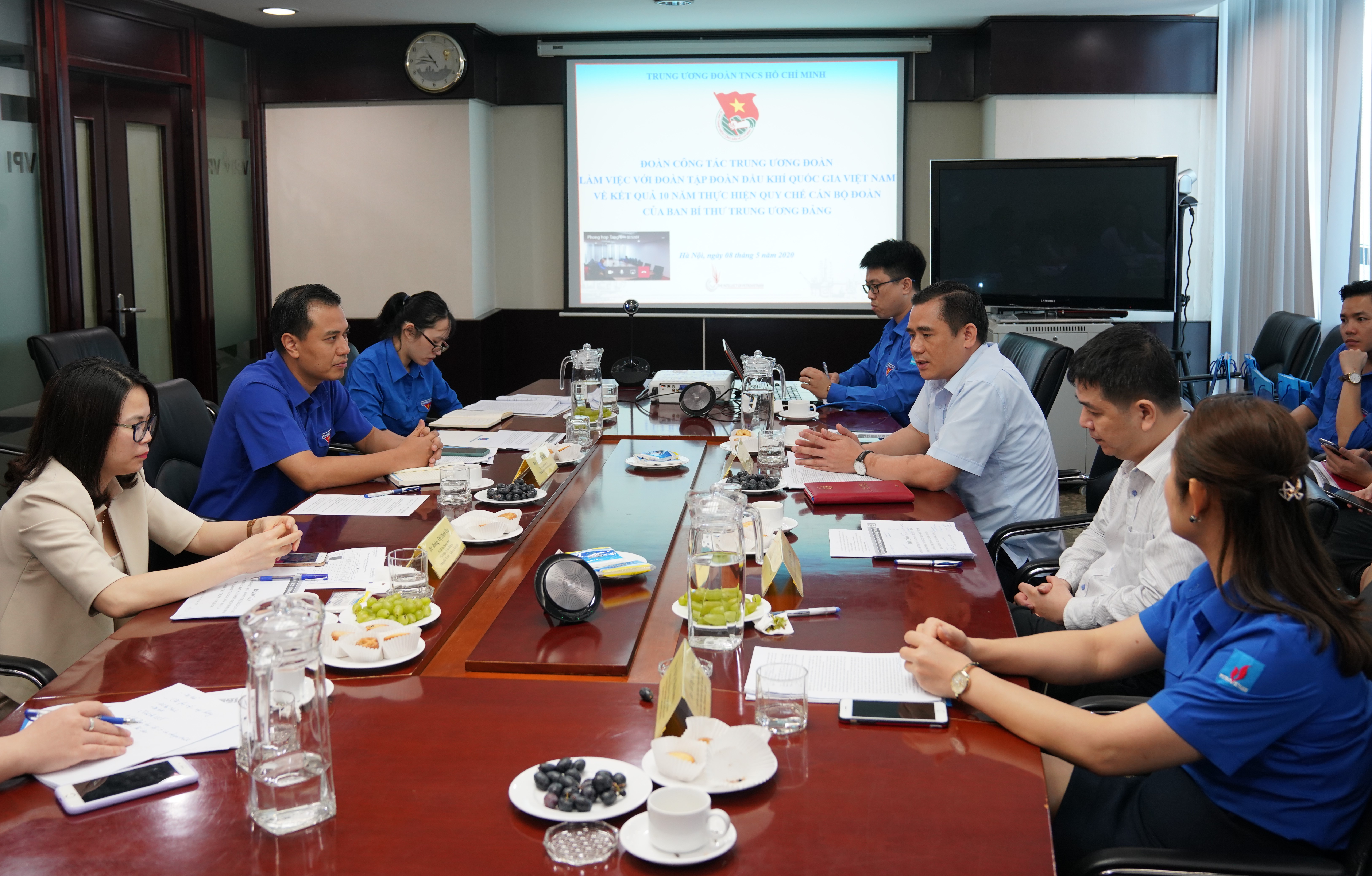 Đoàn công tác Trung ương Đoàn làm việc với Đoàn Tập đoàn Dầu khí Quốc gia Việt Nam và Đoàn cơ sở Viện Dầu khí Việt Nam