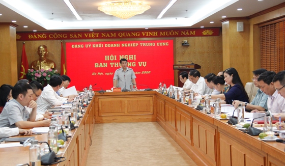 Đồng chí Y Thanh Hà Niê Kđăm - Bí thư Đảng ủy Khối DNTW chủ trì Hội nghị.