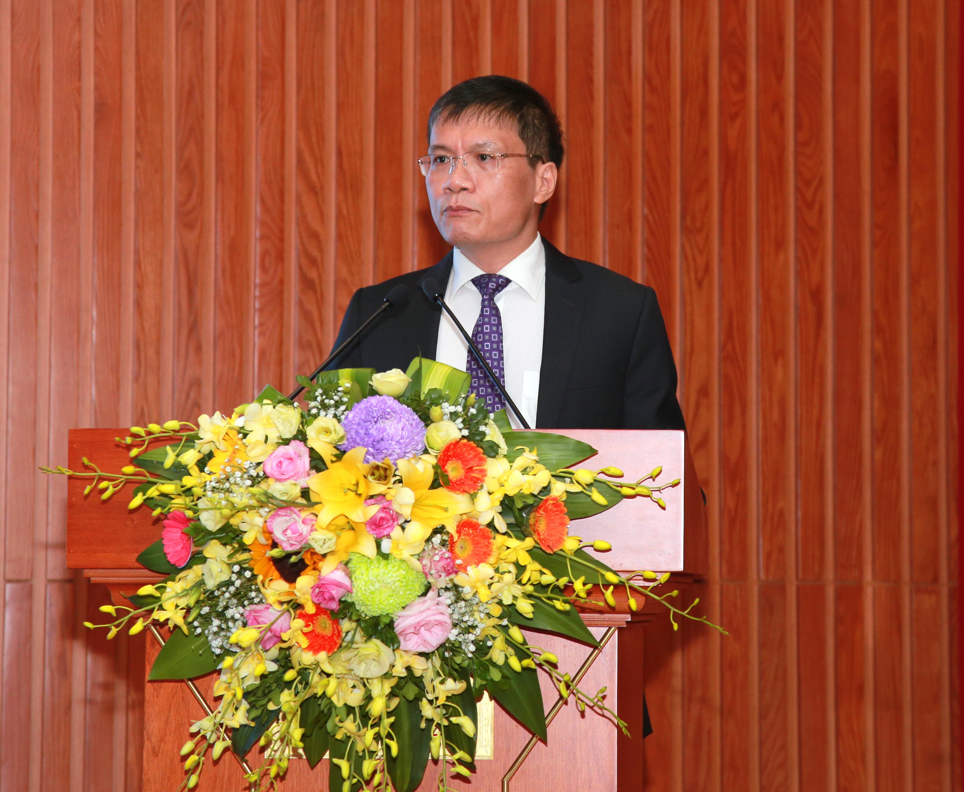 Đồng chí Phạm Bảo Lâm phát biểu nhận nhiệm vụ.