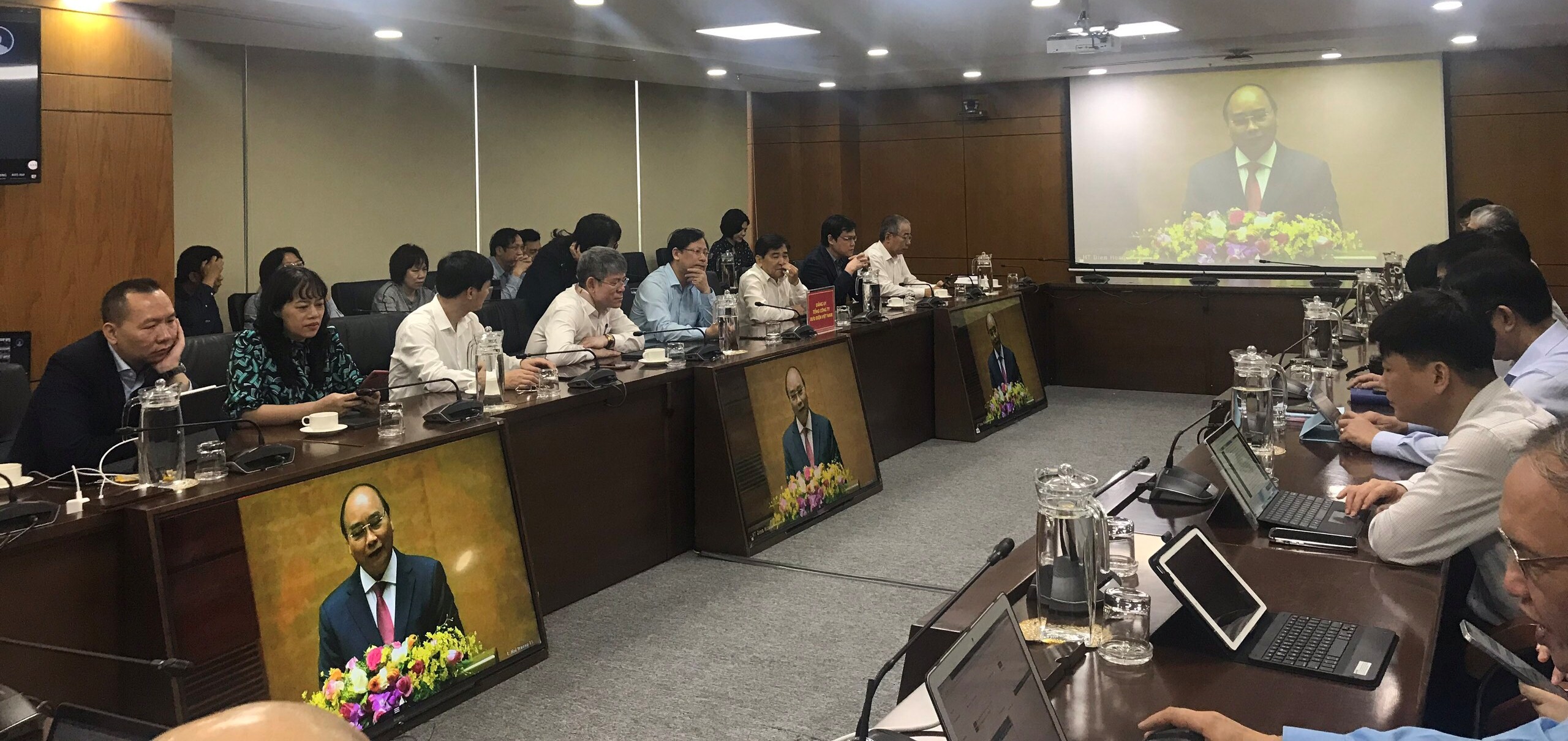 Điểm cầu của Đảng bộ Tổng công ty Bưu điện Việt Nam.