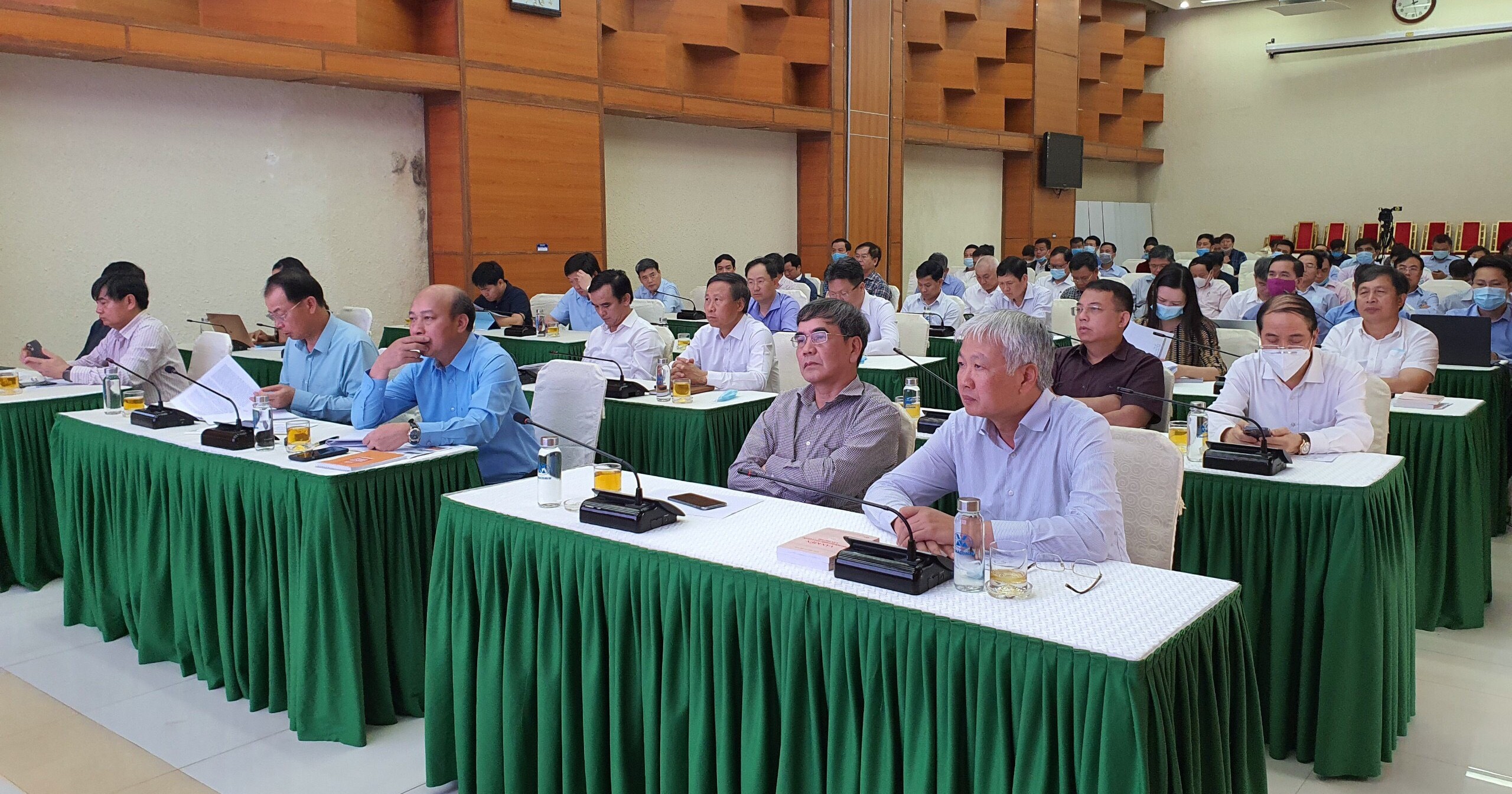 Điểm cầu của Đảng ủy Tập đoàn Công nghiệp Than - Khoáng sản Việt Nam.