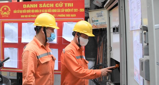 Đảm bảo điện phục vụ bầu cử Quốc hội.