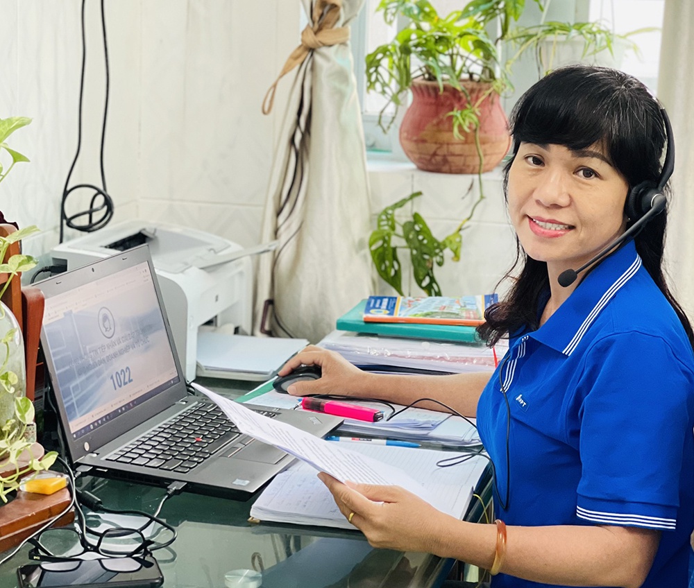Tổng đài viên Võ Thị Minh Nguyệt.