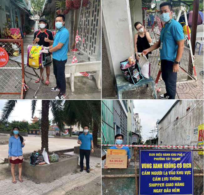 Các phần quà yêu thương được CĐCS và Đoàn TN VTSN trao tận tay CBNV VTSN. (Ảnh: VIAGS TSN).