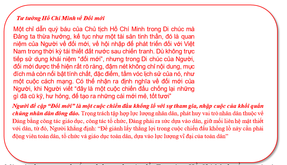 Một nội dung trong buổi sinh hoạt chuyên đề: Tư tưởng Hồ Chí Minh về vai trò của sáng tạo, năm 2021, Chi bộ Trung tâm NCUD thực hiện.