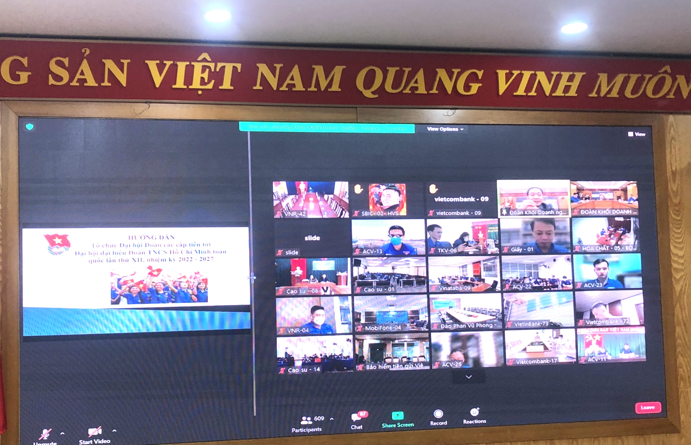 Các điểm cầu trực tuyến tham dự Hội nghị Tập huấn