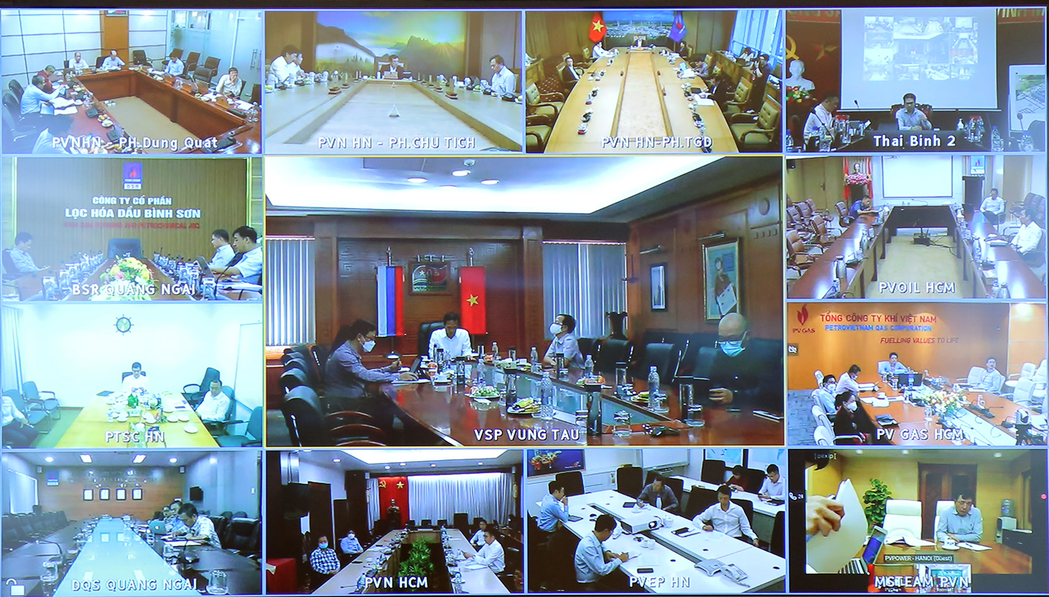 Các điểm cầu trực tuyến.