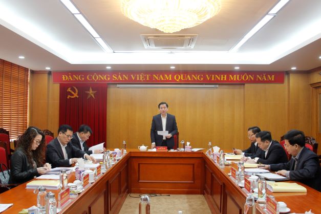 Đồng chí Nguyễn Long Hải - Ủy viên dự khuyết BCH Trung ương Đảng, Bí thư Đảng ủy Khối chủ trì Hội nghị.