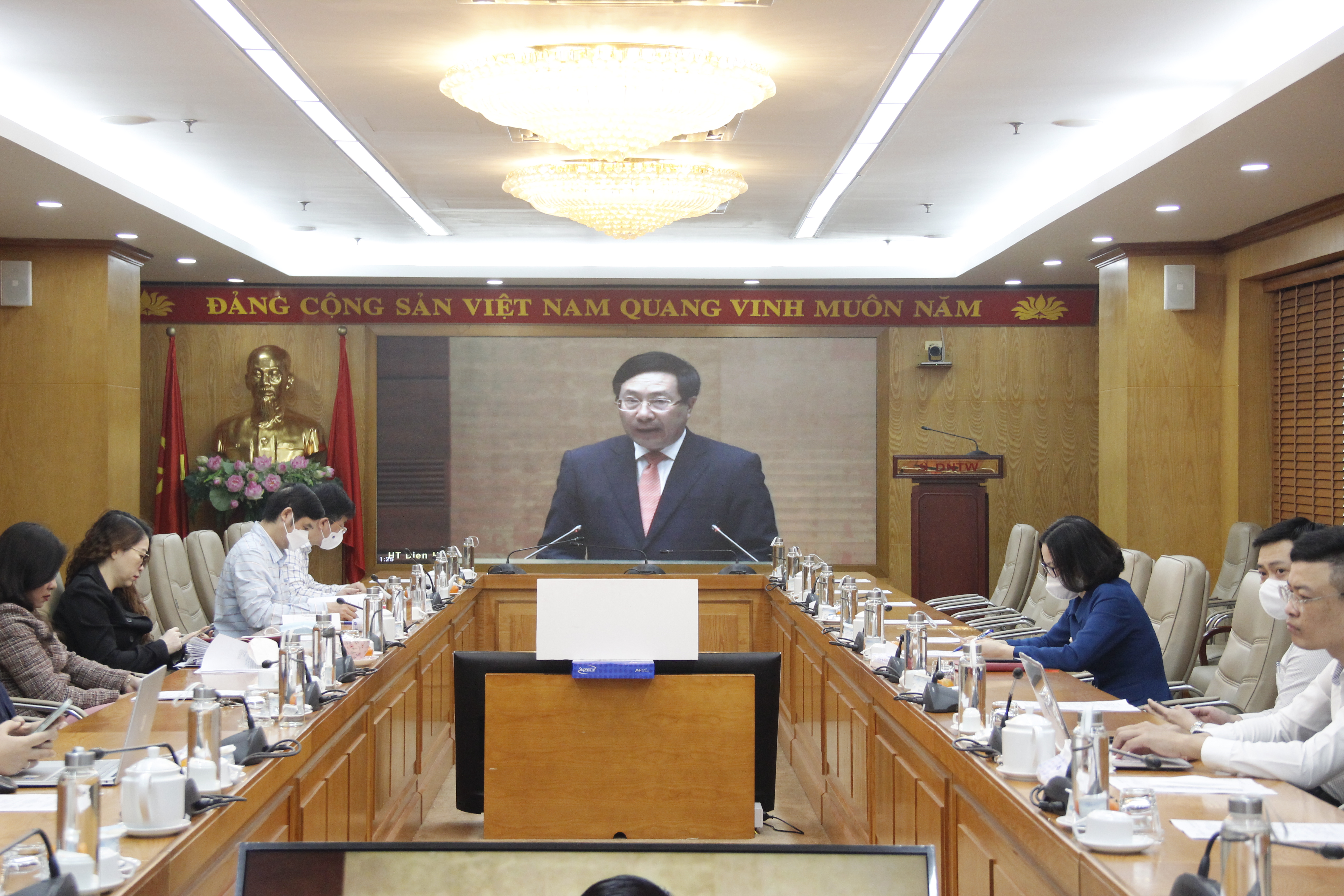 Điểm cầu Cơ quan Đảng ủy Khối Doanh nghiệp Trung ương.