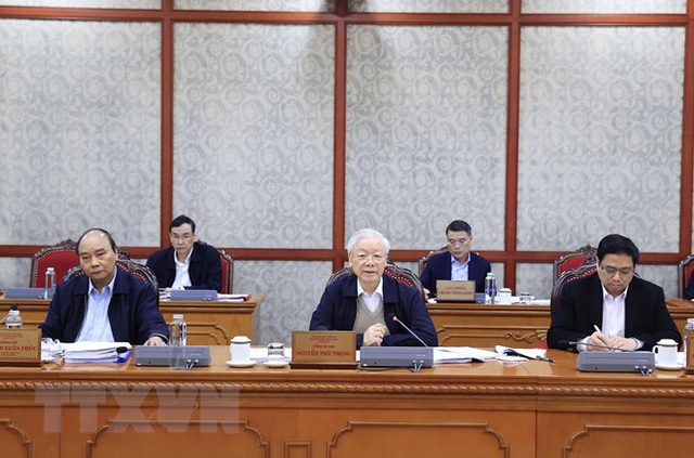 Tổng Bí thư Nguyễn Phú Trọng chủ trì cuộc họp Bộ Chính trị.