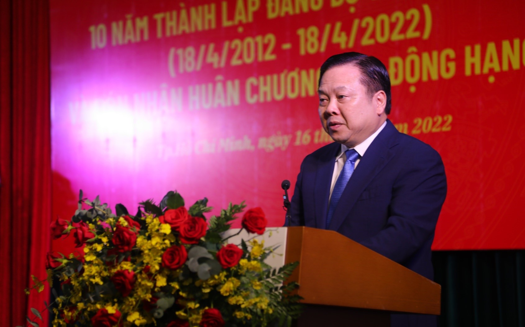 Đồng chí Nguyễn Hoàng Anh – Ủy viên BCH Trung ương Đảng, Chủ tịch UBQLVNN tại doanh nghiệp phát biểu chỉ đạo tại Lễ kỷ niệm