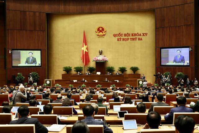 Quang cảnh phiên khai mạc kỳ họp thứ 3, Quốc hội khóa XV. 