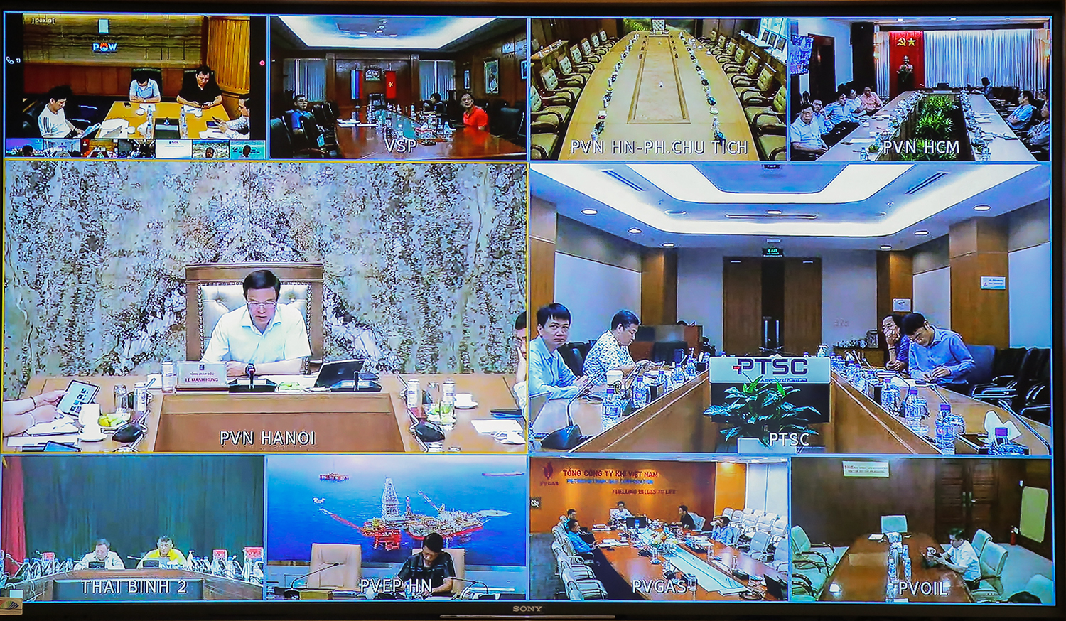 Các điểm cầu trực tuyến.