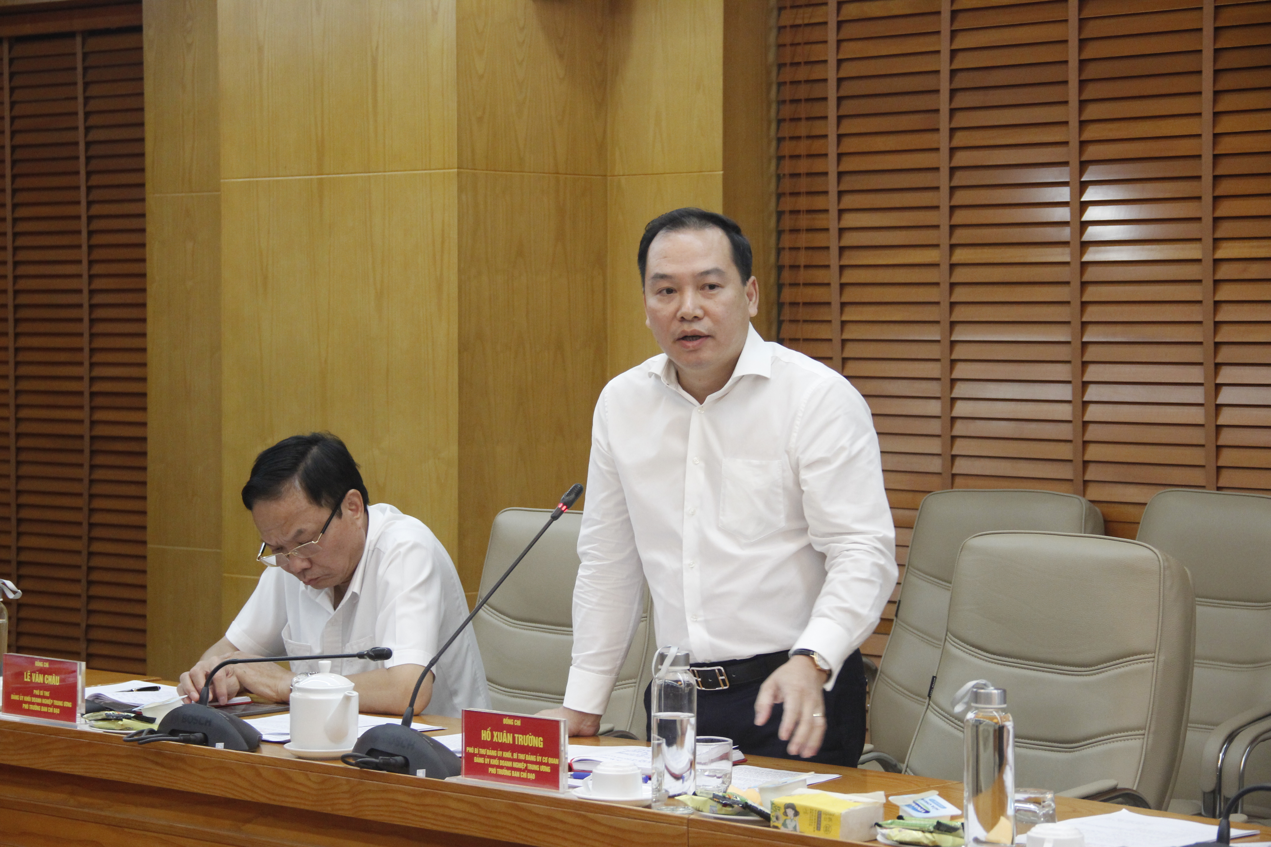 Đồng chí Hồ Xuân Trường, Phó Bí thư Đảng ủy Khối, Phó Trưởng Ban Chỉ đạo phát biểu tại Hội nghị.