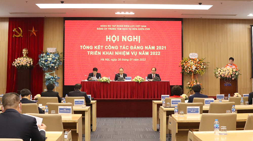 tổng kết công tác năm 2021 và triển khai nhiệm vụ năm 2022 của Đảng ủy EVNPSC