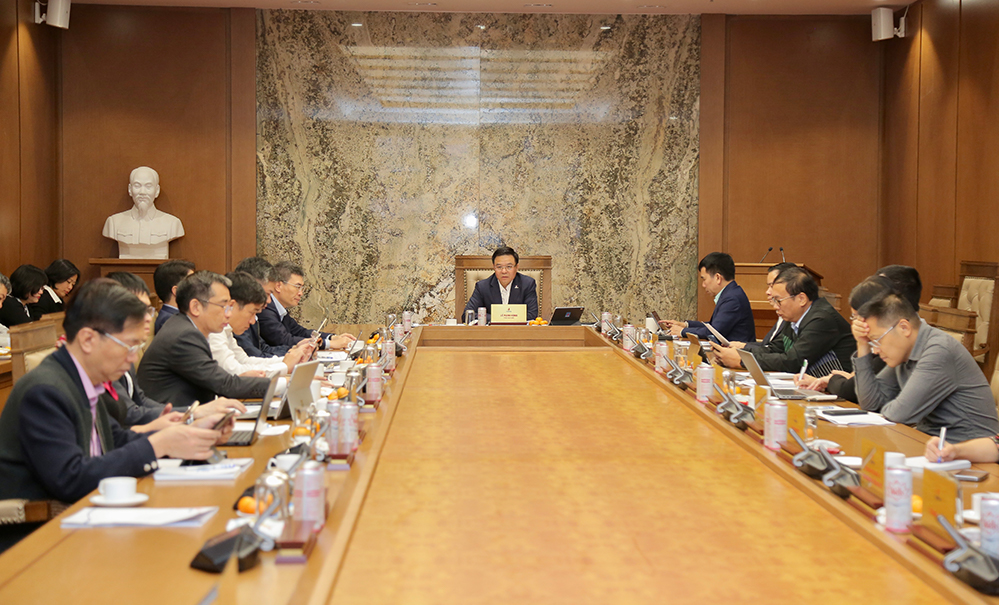 Tổng Giám đốc Petrovietnam Lê Mạnh Hùng chủ trì cuộc họp giao ban thường kỳ tháng 12/2022.