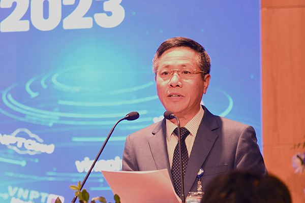 Chủ tịch Tập đoàn VNPT Tô Dũng Thái phát biểu khai mạc Hội nghị.