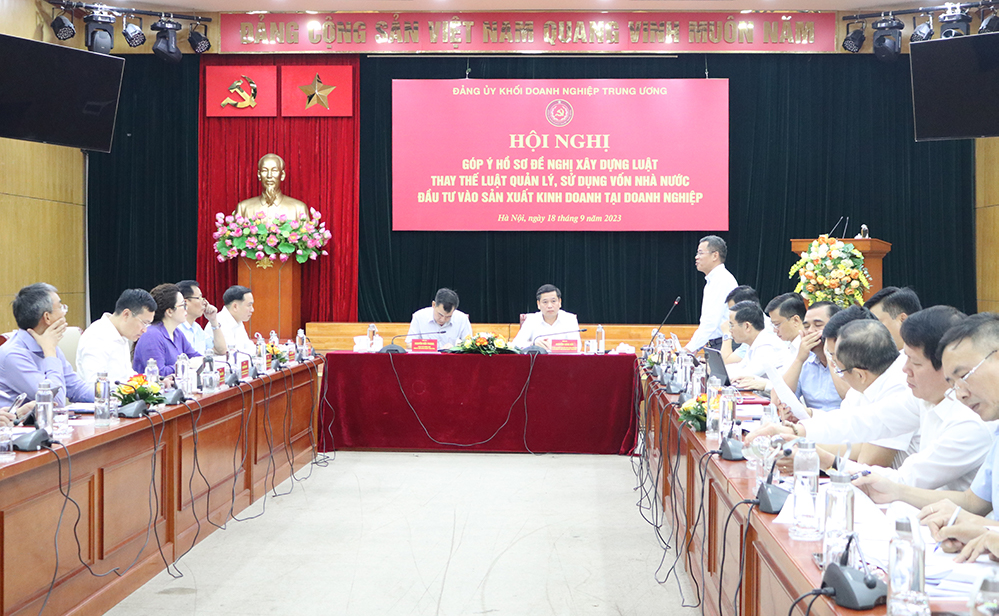 đồng chí Bùi Tuấn Minh, Cục trưởng Cục Tài chính doanh nghiệp, Bộ Tài chính báo cáo tại Hội nghị.