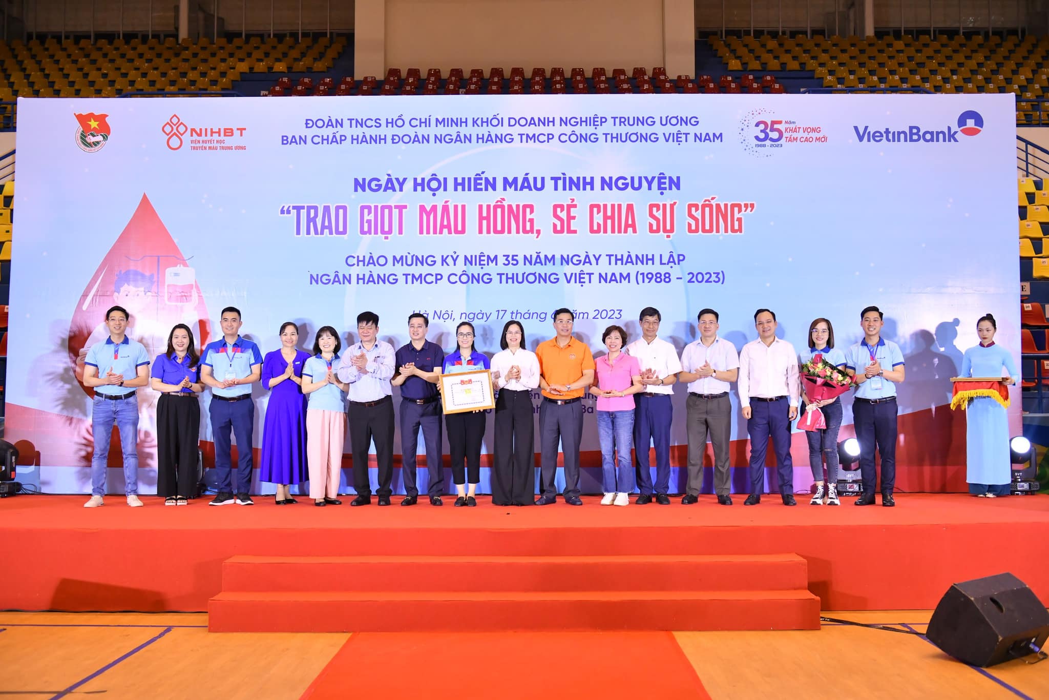 Ngày hội hiến máu tình nguyện do Đoàn Thanh niên VietinBank tổ chức năm 2023. Nguồn: VietinBank.