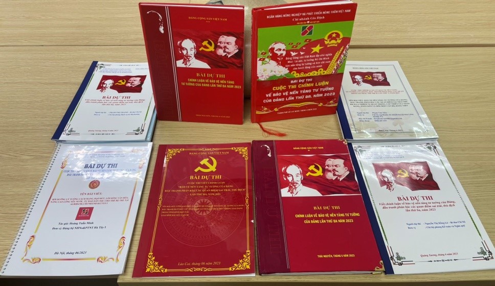 Bài viết tham dự Cuộc thi viết chính luận bảo vệ nền tảng tư tưởng của Đảng của cán bộ, đảng viên và người lao động Agribank .